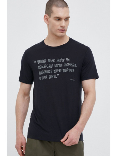 Тениска Houdini Tree Message в черно с принт