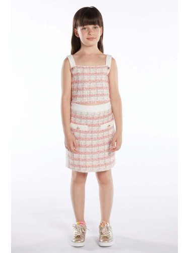 Детска пола Guess в розово къс модел със стандартна кройка