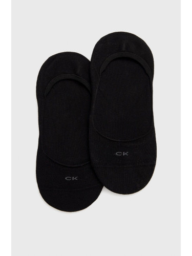 Чорапи Calvin Klein (2 чифта) дамски в черно 701218767