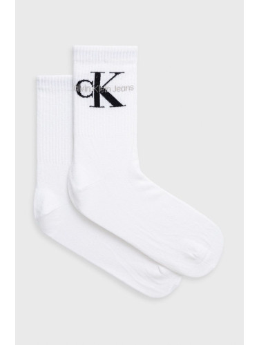 Чорапи Calvin Klein Jeans дамски в бяло 701218750