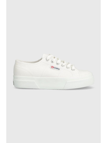 Ниски кецове Superga 2740 PLATFORM в бяло S21384W