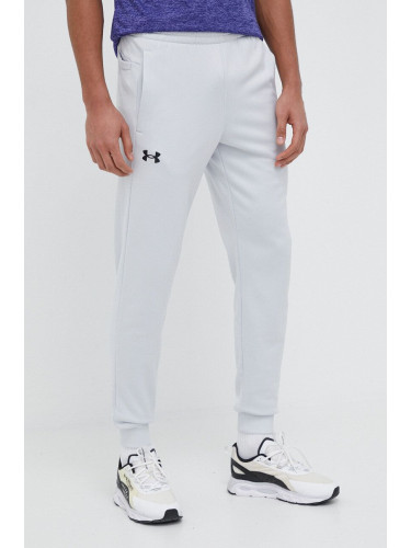 Спортен панталон Under Armour Fleece в сиво с изчистен дизайн