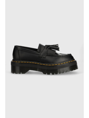 Кожени мокасини Dr. Martens Adrian Quad в черно с платформа DM27989001