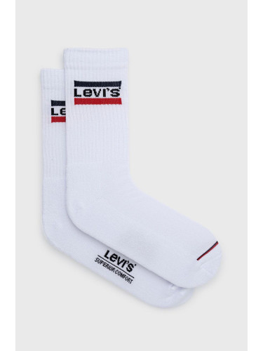 Чорапи Levi's мъжки в бяло