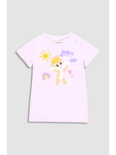Детска тениска Coccodrillo x Looney Tunes в лилаво