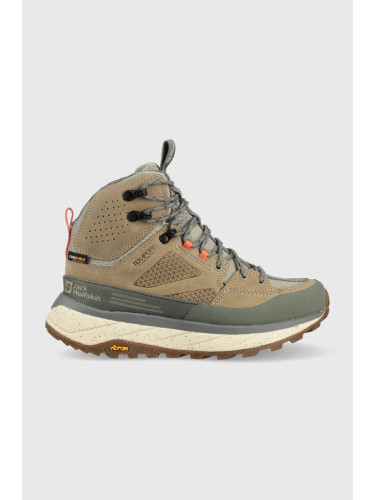 Обувки Jack Wolfskin Terraquest Texapore Mid в зелено