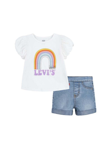Комплект за бебета Levi's в бяло