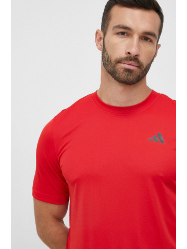 Тениска за трениране adidas Performance Club в червено с изчистен дизайн