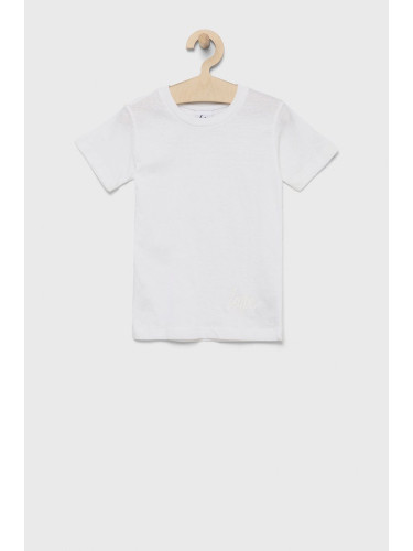 Детска памучна тениска Hype в бяло с изчистен дизайн
