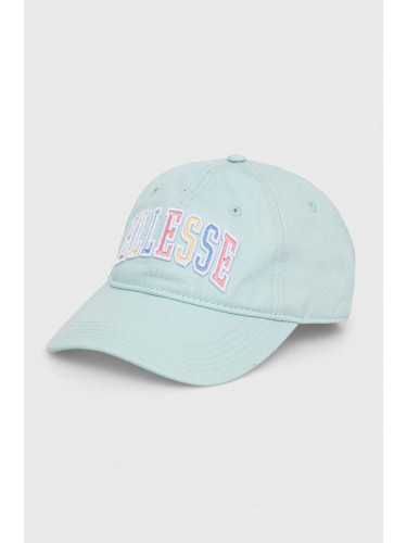 Памучна шапка с козирка Ellesse в синьо с апликация