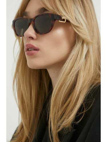 Слънчеви очила Moschino в кафяво