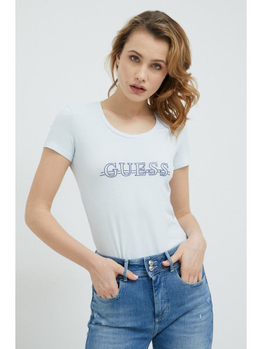 Тениска Guess в синьо