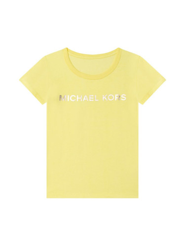 Детска памучна тениска Michael Kors в жълто
