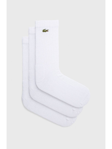 Чорапи Lacoste мъжки в бяло