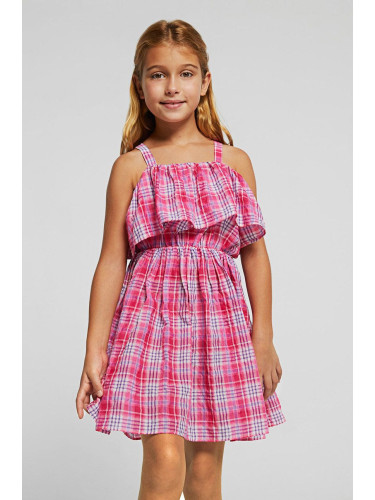 Детска рокля Mayoral в лилаво къс модел разкроен модел