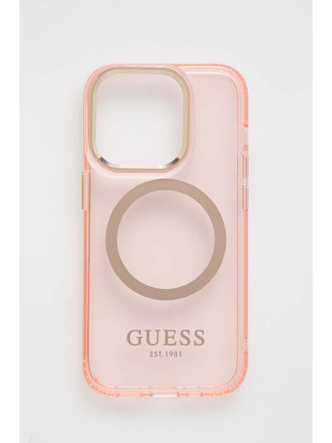 Кейс за телефон Guess iPhone 14 Pro 6,1" в розово