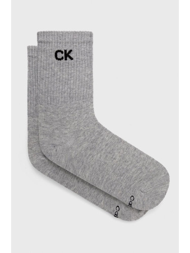 Чорапи Calvin Klein дамски в сиво 701218784
