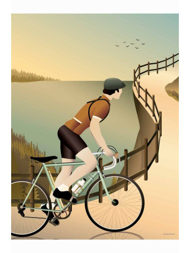 Vissevasse Постер Cycling The Hulls 50x70 cm