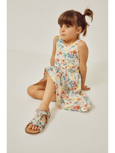 Детска памучна рокля zippy къс модел разкроен модел