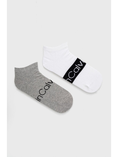 Чорапи Calvin Klein (2 чифта) мъжки в бяло 701218712