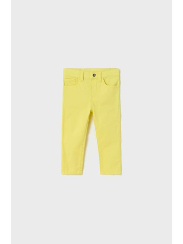 Бебешки панталон Mayoral в жълто с изчистен дизайн