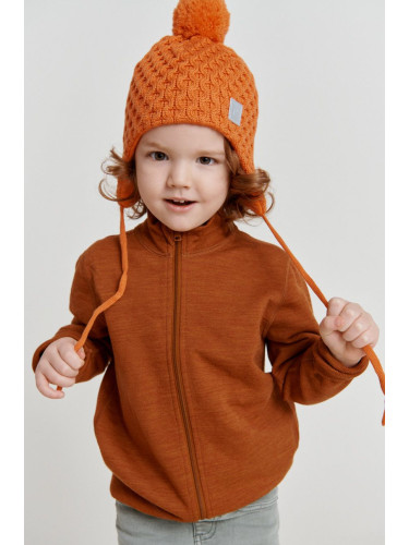 Детска шапка Reima Nunavut в оранжево от вълна