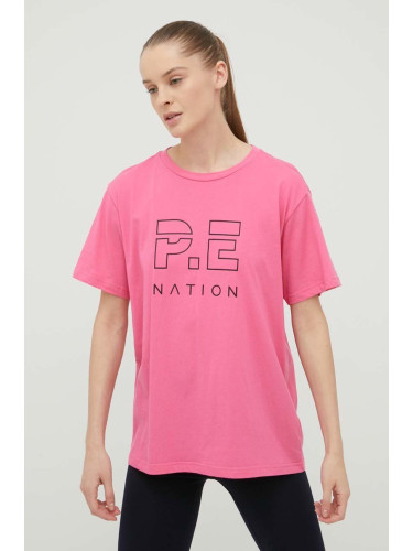 Памучна тениска P.E Nation в лилаво