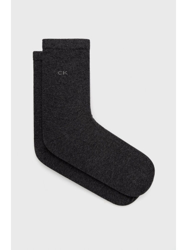 Чорапи Calvin Klein (2 чифта) дамски в сиво 701218769