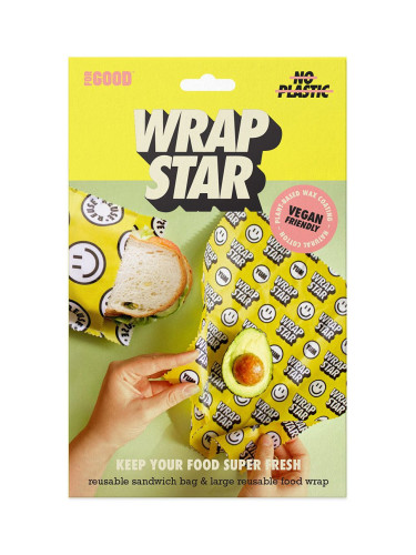 Luckies of London Чанта за сандвич и обвивка за многократна употреба Wrap Star