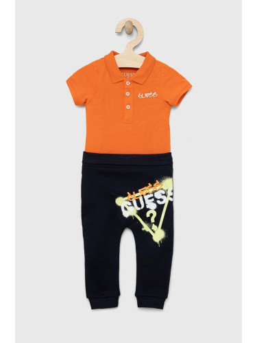 Комплект за бебета Guess в оранжево