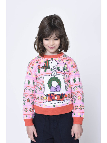 Детски пуловер Marc Jacobs в розово