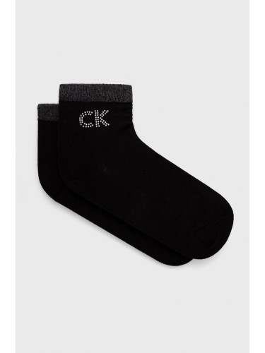 Чорапи Calvin Klein дамски в черно 701218782