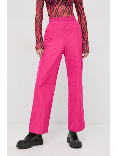 Панталон Patrizia Pepe в розово със стандартна кройка, с висока талия