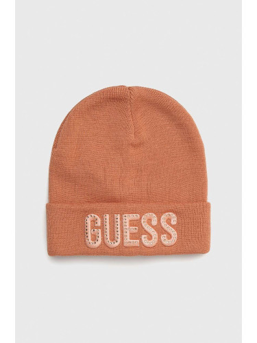 Детска шапка Guess в оранжево