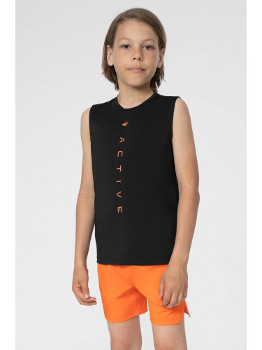 Детски къси панталони 4F в оранжево с изчистен дизайн