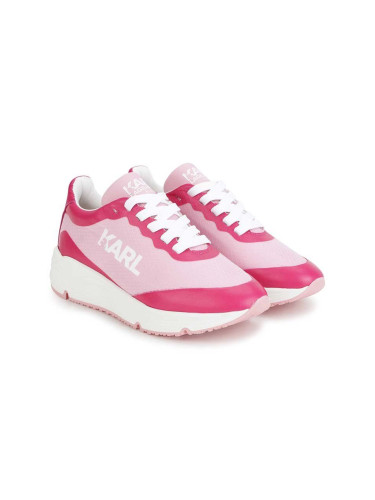 Детски маратонки Karl Lagerfeld в розово
