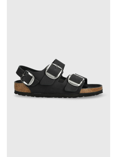 Кожени сандали Birkenstock Milano в черно