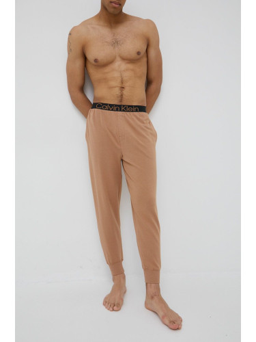 Спортен панталон Calvin Klein Underwear мъжко в кафяво с изчистен дизайн