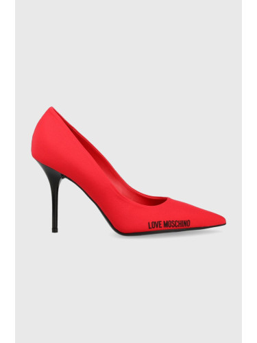 Обувки с висок ток Love Moschino Scarpad Spillo 95 в червено JA10089G1G