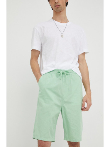 Къс панталон с лен Lee в зелено