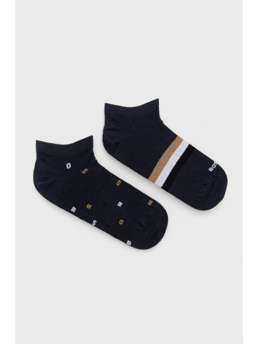 Чорапи BOSS (2 чифта) в тъмносиньо 50477890