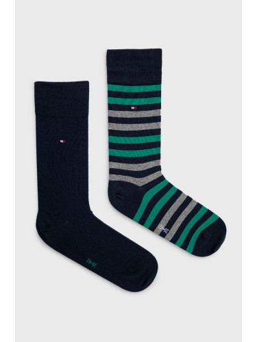 Чорапи Tommy Hilfiger в тъмносиньо 472001001