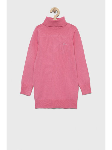 Детски пуловер Guess в розово от лека материя