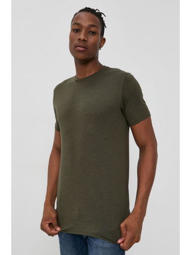 Тениска !SOLID мъжка в зелено с изчистен дизайн