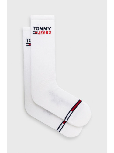 Чорапи Tommy Jeans в бяло