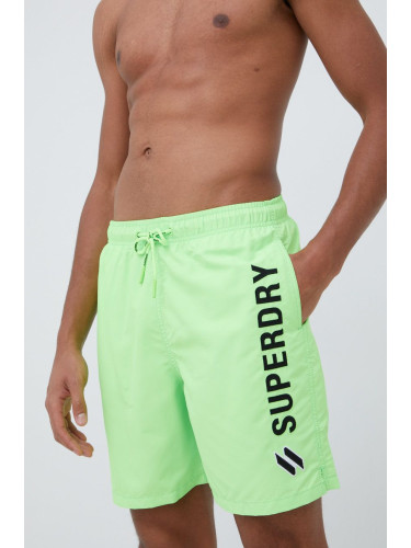 Плувни шорти Superdry в зелено