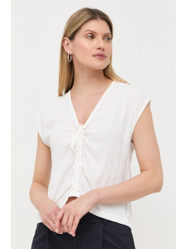 Блуза с коприна Marella в бяло