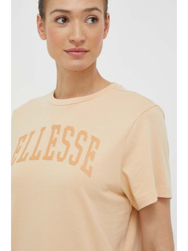 Памучна тениска Ellesse в оранжево