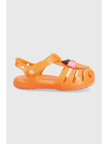 Детски сандали Crocs ISABELLA CHARM SANDAL в оранжево