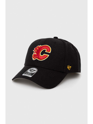 Шапка 47 brand NHL Calgary Flames в черно с апликация